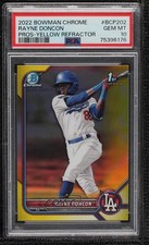 2022 Bowman Chrome Prospects Yellow Refractor 50/75 Rayne Doncon PSA 10 10yf