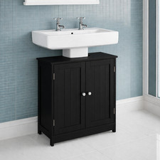 Black Bathroom Under Sink Cabinet Basin Storage Cupboard Vanity Unit Furniture