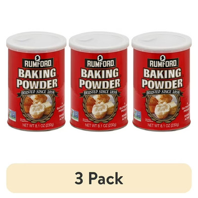 (3 pack) Rumford, Non-GMO, Gluten-Free, Double Acting Baking Powder, 8.1 oz