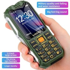 Q8 GSM Rugged Mobile Phone Big Battery Flashlight Dual Sim Large Button Elderly