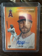 Topps 2023 Chrome Michael Stefanic Angels Rookie Auto Orange /25 #CPA-MST