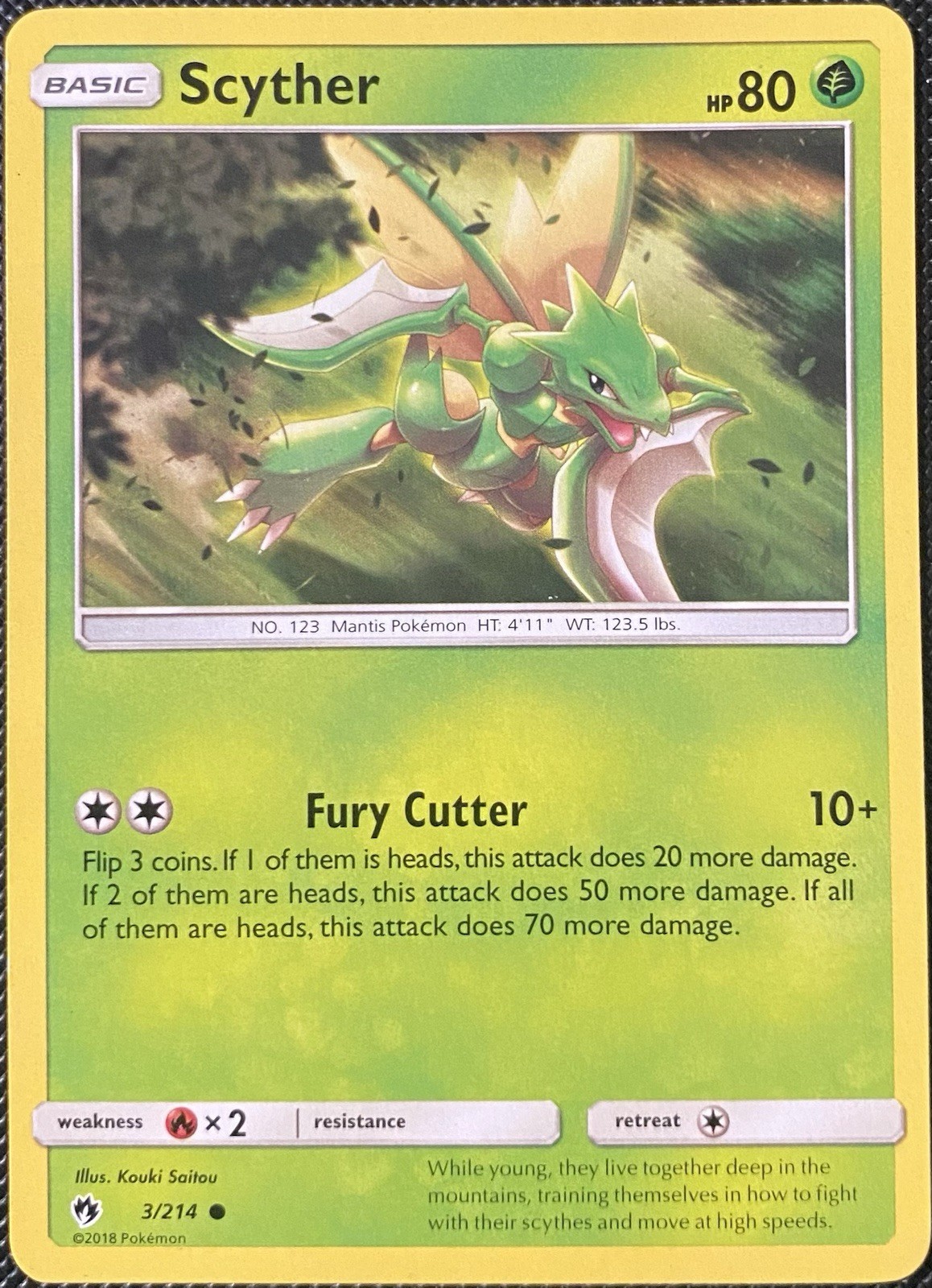 Scyther 3/214 Sm-Lost Thunder Regular - Pokémon Card
