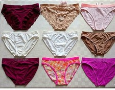 Victoria Secret lot of 10 bikini panties in multiple colors size small.