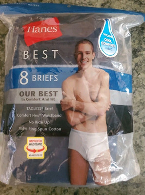 HANES Best Mens Briefs Lot of 8 Multi Color Comfort Flex Waistband size XL 40-42