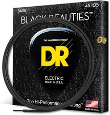 Coated Black Bass Guitar Strings Medium