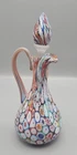 Vintage Murano Millefiori Art Glass Decanter, Hand Blown, Italian, EUC