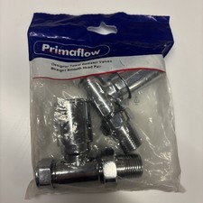 Primaflow 15mm Smooth Head Straight Radiator Valve - Chrome - Pack of 2
