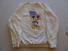 Vintage Walt Disney World Mickey Mouse American Flag Sweatshirt Men  s Large