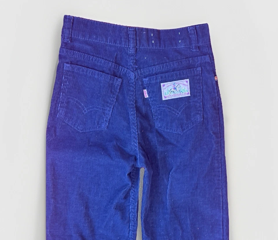 Pantalones de mezclilla Levi’s Cowgirls Favorite Garment corte bota azul marino cordones niñas 14 25x31 NOS Foto 4 de 4