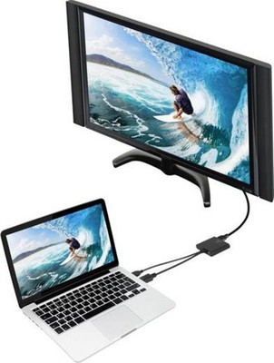 Renkforce DisplayPort Splitter DisplayPort Stecker/Buchse Schwarz - Sehr Gut