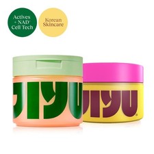 JiYu Korean Skincare Glow Up Bundle - Toner Pads & NAD+ Anti-Aging Moisturizing