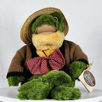 Vtg 1995 Ganz Cottage Collectibles by Lorraine 20'' Floyd Frog Shelf Sitter Plush