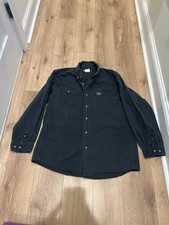 Men's Wrangler XL Riggs Workwear Shirt Twill Long Sleeve 2 Pocket Button Collar