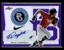 Noah Campbell 2016 Leaf Perfect Game National Showcase Purple Auto 14/15