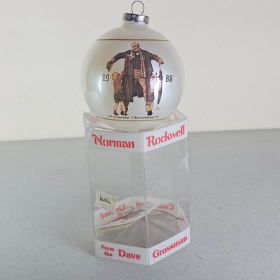 Vintage Dan Grossman 1988 Inspired by Norman Rockwell Art Christmas Ornament