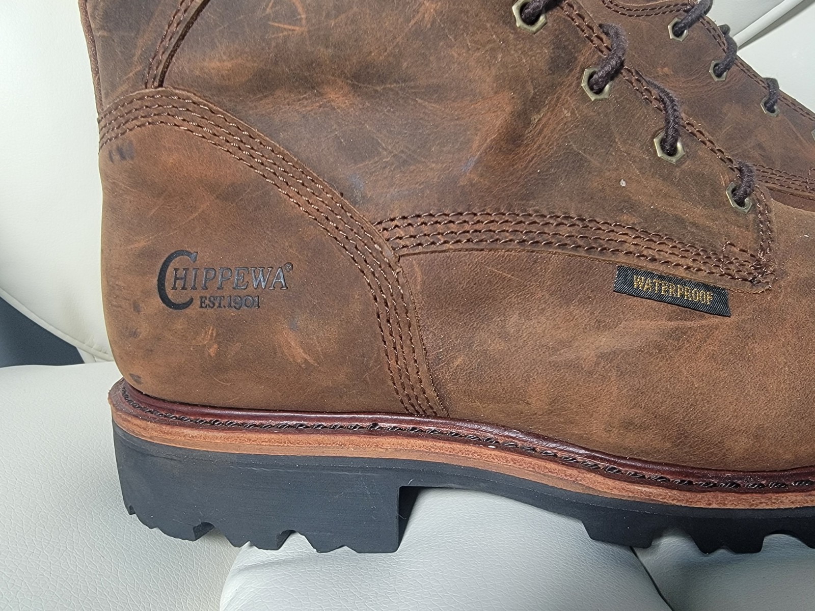 Chippewa Men's Super DNA 8" Steel Toe Waterproof Work Boot 59330 Size 9EEE