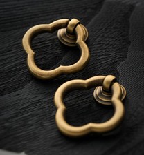 Vintage brass handle drawer cabinet wardrobe Chinese furniture pull ring handle