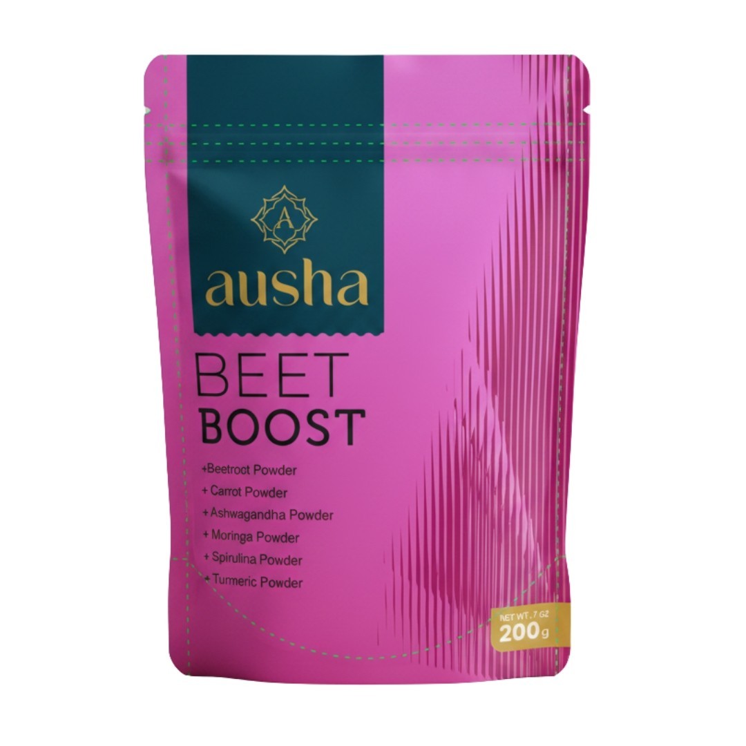 Ausha Beet Boost Powder 200g - Blend of 9 Superfoods