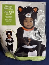 Infants Cuddly Black Cat Costume- 0-6months 