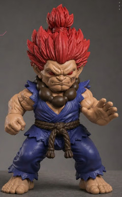 11-Inch Akuma 3D Printed Figure