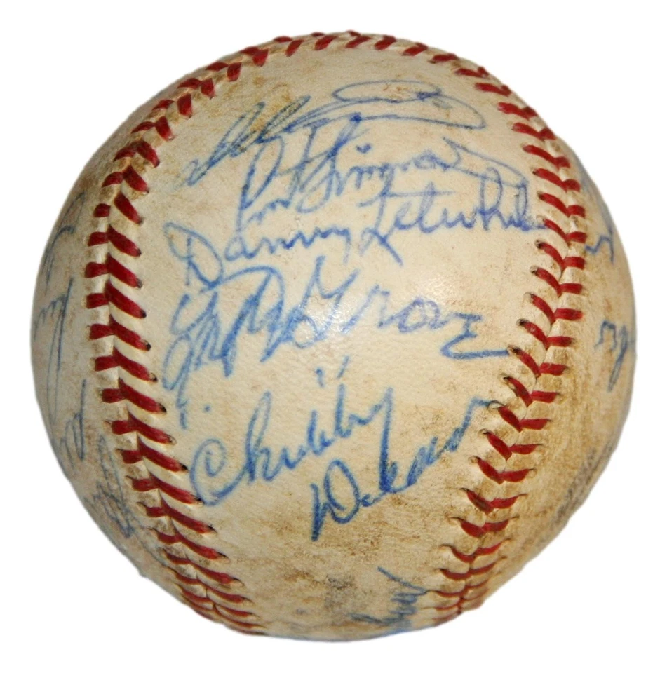 Philadelphia Phillies A's Old Timers Signed Baseball 20 Sigs Lefty Grove Ashburn - Image 2 of 4