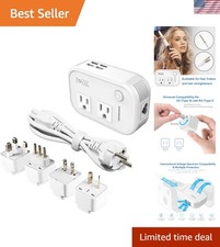 Power Step Down 220V to 110V Travel Voltage Converter International Power Ada...