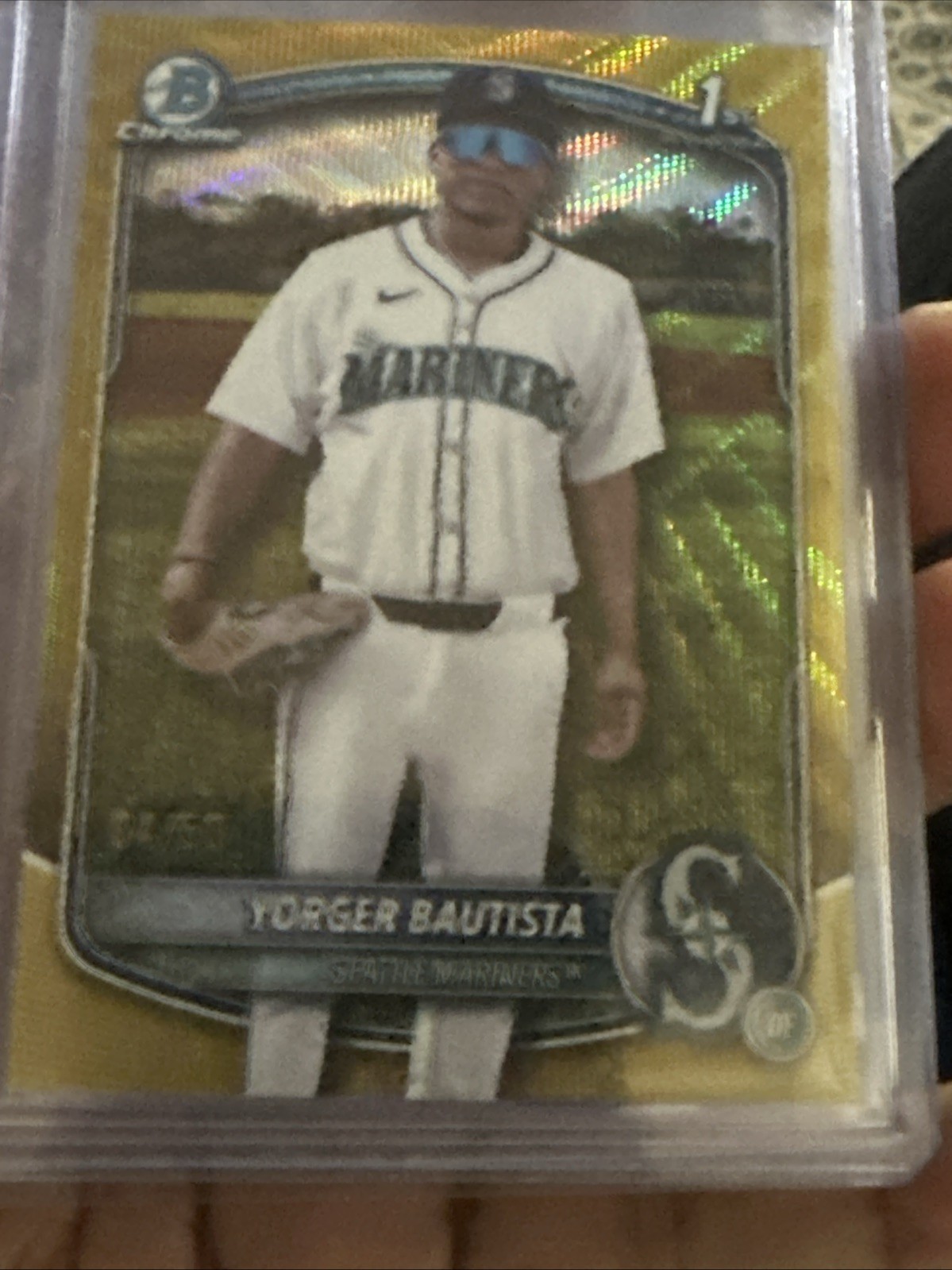 2025 Bowman Chrome #BCP-194 Yorger Bautista Prospects Gold #/50 Wave