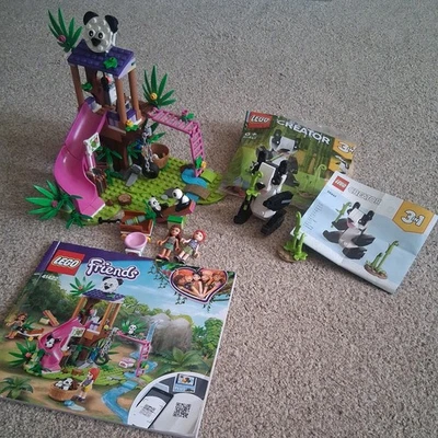 Lego Panda Jungle Treehouse 41422 And Panda 3in1 Creator Set 30641