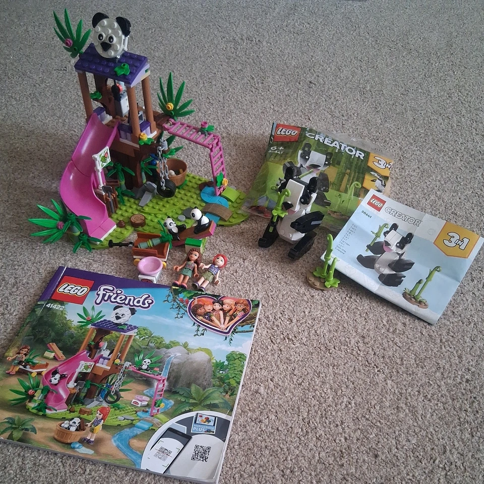 Lego Panda Jungle Treehouse 41422 And  Panda 3in1 Creator Set 30641, photo 1 of 5