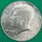 1968-D Kennedy Half Dollar UNC; 40% Silver(525b)