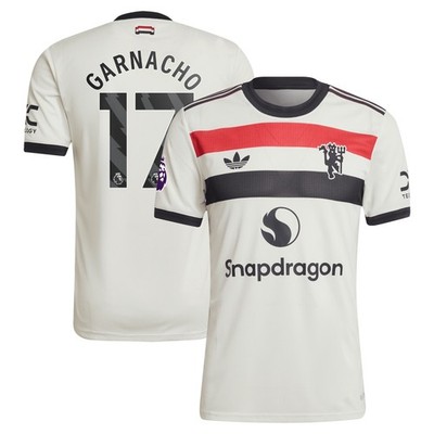 Men's adidas Originals Alejandro Garnacho Cream Manchester United 2024/25 Third
