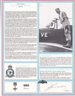 WW11 Fighter Aces  Pilot Profile Signed John Waddy WW 2 Fighter Australian Pilot