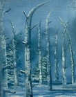 “ Winter “ Original oil Painting COA trees forest nature art