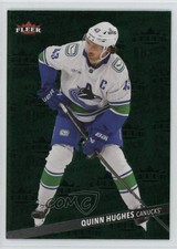 2025-26 Upper Deck Fleer Ultra Medallions Emerald Green /10 Quinn Hughes #M-16