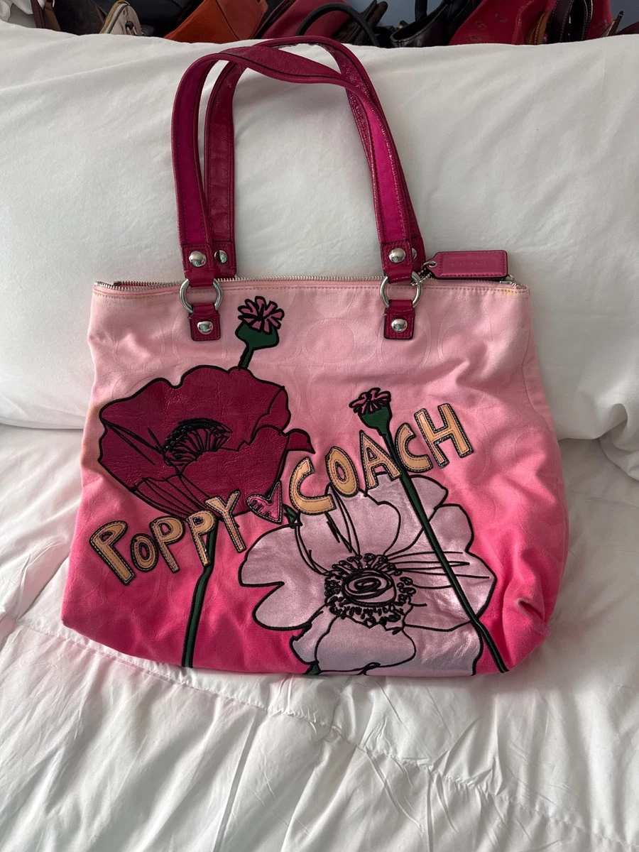 バッグ COACH Poppy Floral Shoulder Bag Pink Y2K Coach Poppy Shoulder Bags for Women for sale | eBay