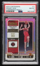 2023 Contenders Conference Finals Ticket 30/75 Gradey Dick #71 PSA 8 Rookie RC