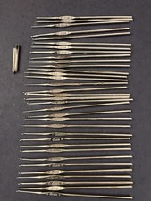 VTG Silvertone Metal Boyes Crochet Hooks Made in USA Lot of 34 Various Sizes