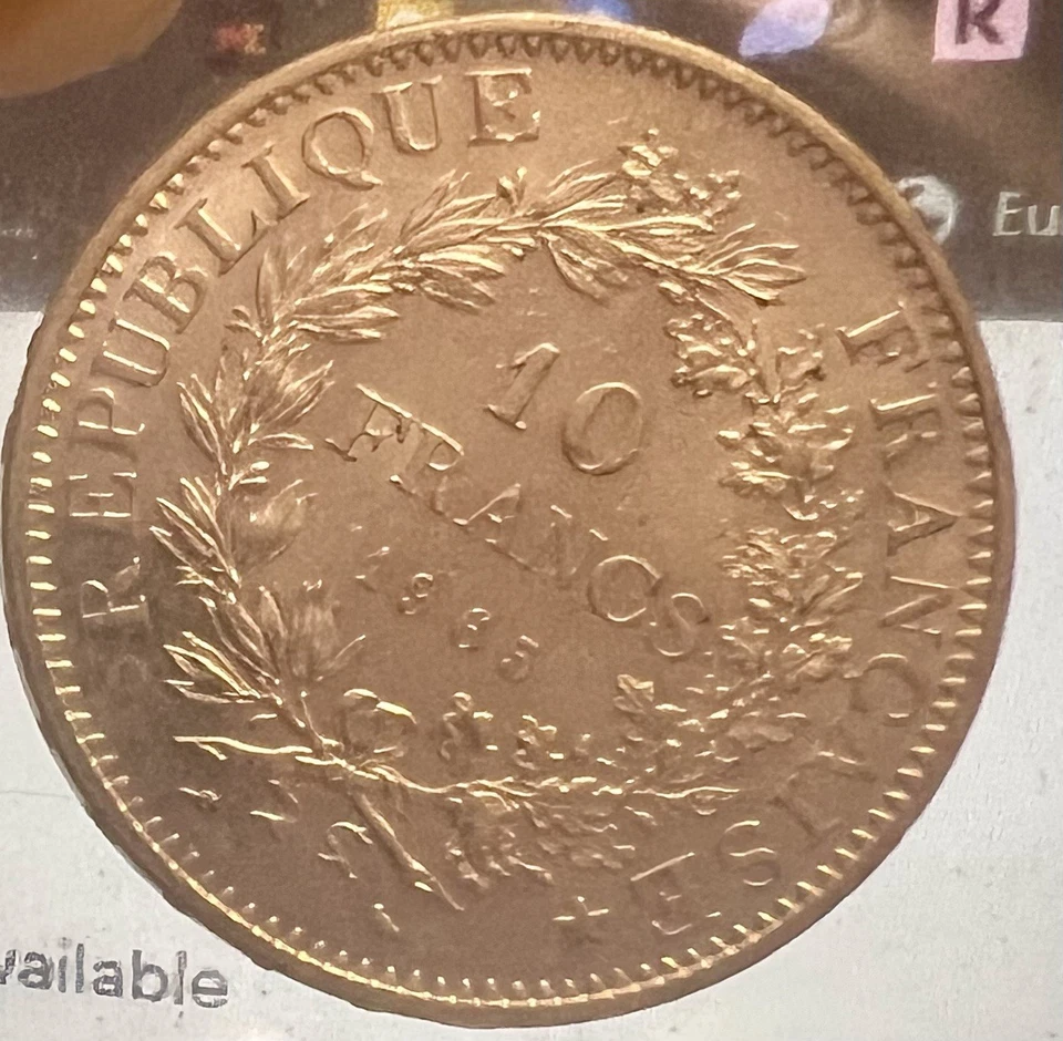 1965 France 90% Silver 10 FRANCS Hercules - Image 2 of 2