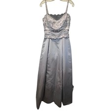 Demetrios Silver Wedding Gown Bridal Dress size 8