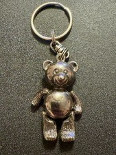 Movable 3D Bear Metal Keychain Figure Key Ring Bag Purse Charm