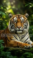 Digital Image Picture Photo Wallpaper Background Desktop Art Tiger Forest #A565