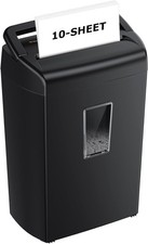 10-Sheet Cross Cut Paper Shredder, 5.5 Gal Home Office Heavy Duty Shredder for C