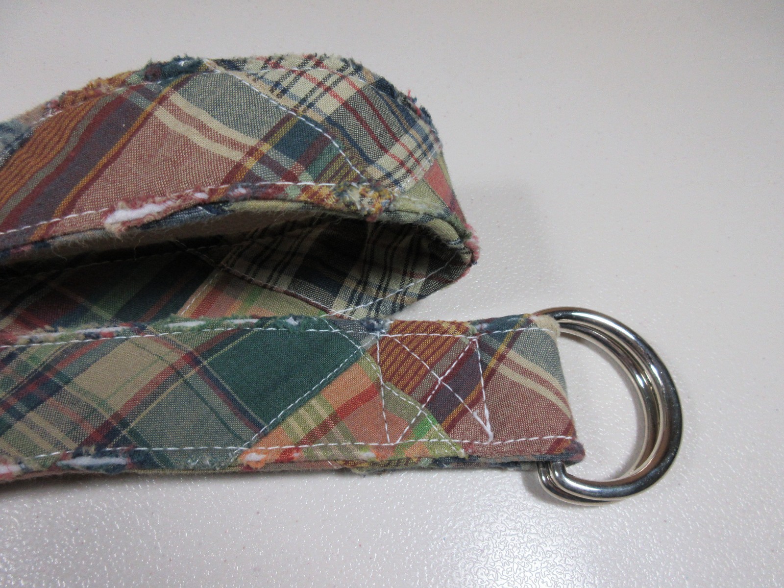 JCREW womens colorful patchwork plaid distressed … - image 2