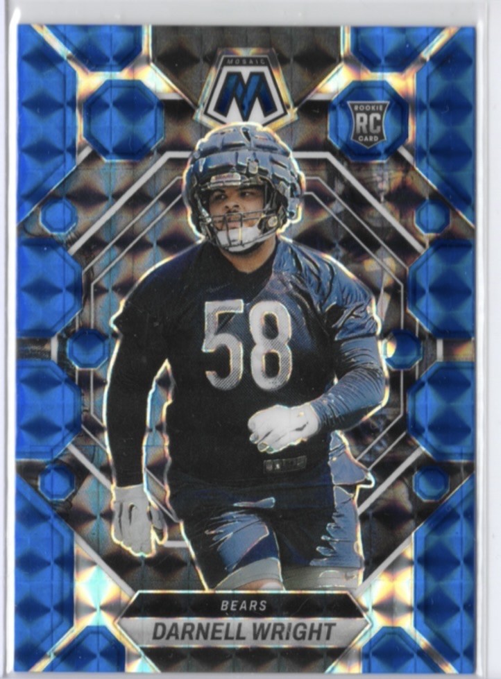2023 Panini Mosaic - Rookies Darnell Wright #307 Blue Mosaic Prizm /99 (RC)