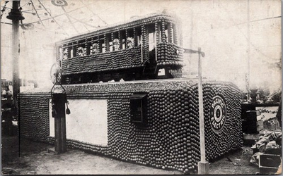#ad Pacific Electric Railway Citrus Trolley Float Vintage Postcard Los Angeles $19.98