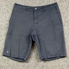 Linksoul Shorts Mens 34 (Fits 32) Gray Hybrid Golf Chino Performance Stretch