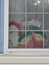 Cute Wooden 3D Santa Sign To Go In Window Or Anywhere! 26" X 19 1/2"