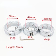 Penis Chastity Scrotum Pendant Ball Stretcher Lock Ring Delay Men 38mm 44mm 50mm