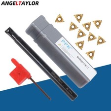 3/8 CNC Lathe Internal Threading Boring Bar Turning Tool Holder + 10 Inserts A60