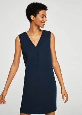 mango navy dress
